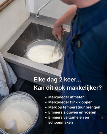 Kalvermelk handmatig klaarmaken